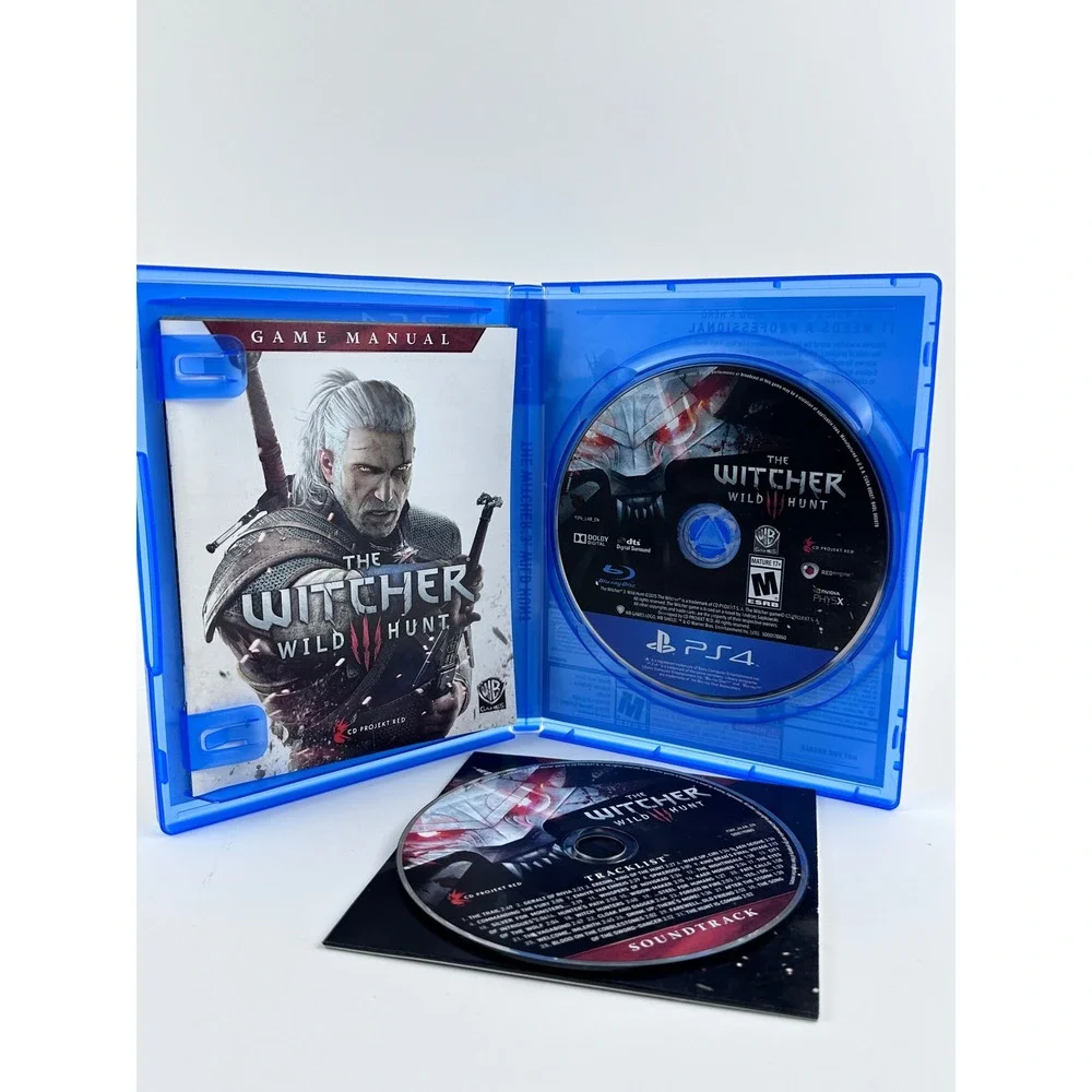 The Witcher 3 Wild Hunt‎ PS4 Game Complete Bonus Soundtrack Map Stickers